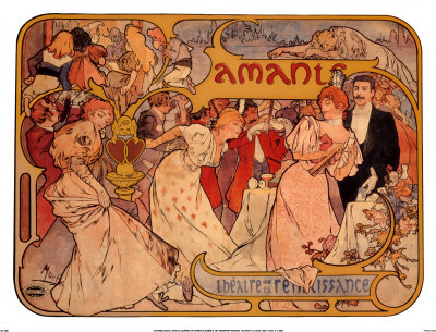 Amants Alphonse Mucha